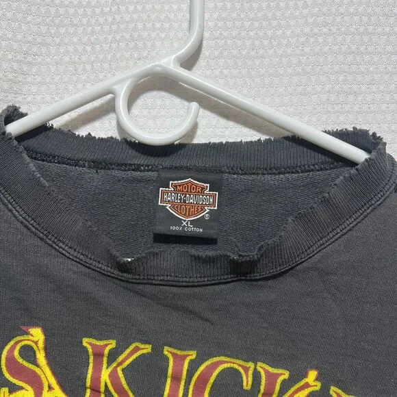 Vintage Harley Davidson Sweatshirt Ass Kickin’ Home Grown XL sweatshirt - Picture 7 of 8